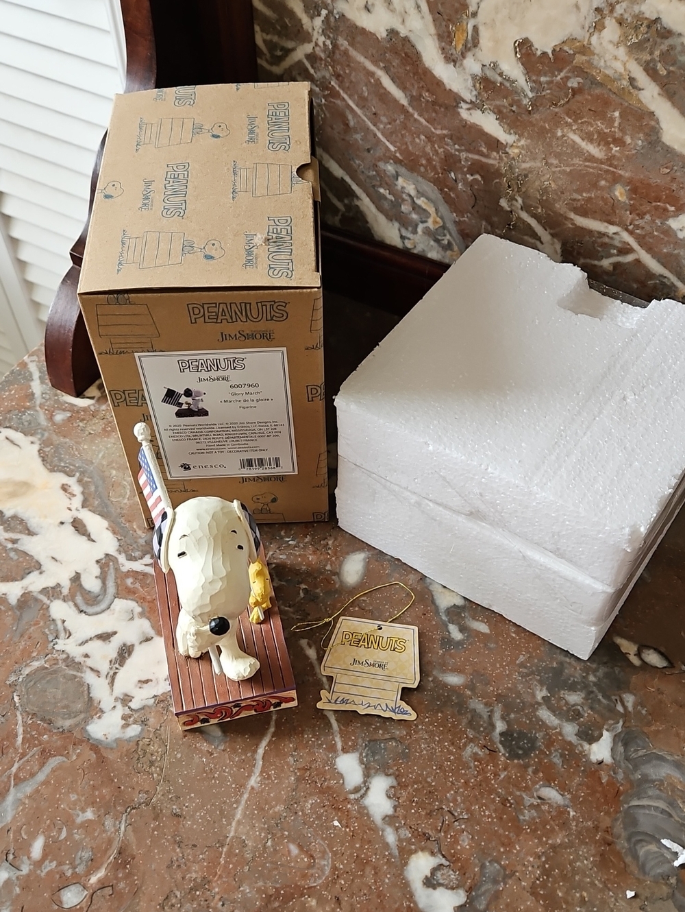 2020 Jim Shore Peanuts Glory March Snoopy & Woodstock Patriotic
